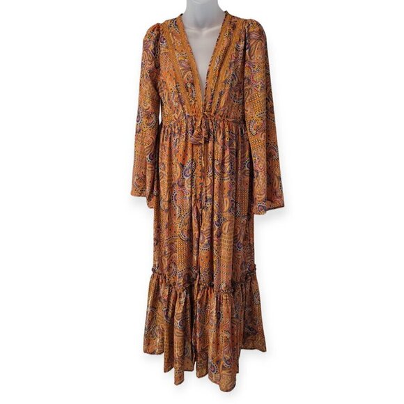 Jessica Simpson women's Marilyn Lace-Trimmed Duster | size XS (generous fit) - Picture 6 of 16